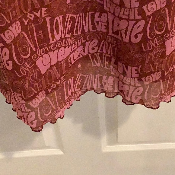 URBAN OUTFITTERS Brown/Pink“Love” Dress, Medium - Picture 4 of 10